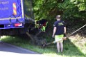 LKW in Boeschung A 3 Rich Frankfurt Hoehe Roesrath Lohmar P181